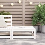 vidaXL Repose-pied de jardin blanc 70x70x30 cm bois de pin massif