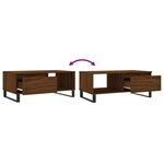 vidaXL Table basse Chêne marron 90x50x36 5 cm Bois d'ingénierie
