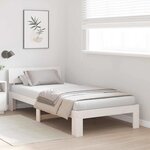 vidaXL Cadre de lit avec tête de lit Blanc 100 x 200 cm Pin massif