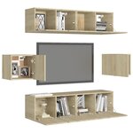 vidaXL Ensemble de meubles TV 6 Pièces Chêne sonoma Bois d'ingénierie