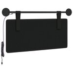 vidaXL Tête de lit suspendue Avec lumière LED Noir Simili cuir