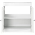 vidaXL Armoire sous évier de salle de bain Blanc 56 x 37 5 x 81 cm