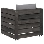 Salon de jardin meuble d'extérieur ensemble de mobilier 2 pièces avec coussins bois imprégné de gris 02_0015886