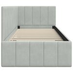 vidaXL Cadre de lit d'angle Gris clair 80 x 200 cm Velours