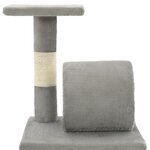 vidaXL Arbre à chat avec griffoirs en sisal 65 cm Gris