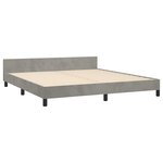 vidaXL Cadre de lit sans matelas gris clair 180x200 cm velours