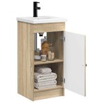 vidaXL Meuble de salle de bain avec évier Chêne Sonoma