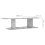vidaXL Meuble TV mural Gris béton 103x30x26 5 cm
