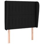 vidaXL Sommier à lattes de lit avec matelas Noir 90x200 cm Tissu