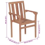 vidaXL Chaises de jardin lot de 2 et coussins beige Bois teck massif