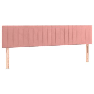 vidaXL Têtes de lit 2 Pièces Rose 90x5x78/88 cm Velours