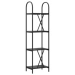 vidaXL Étagère Chêne noir 40 x 30 x 146 cm Bois d'ingénierie