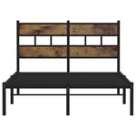 vidaXL Cadre de lit en métal sans matelas chêne fumé 120x190 cm