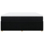 vidaXL Sommier à lattes de lit avec matelas Noir 180x200 cm Tissu