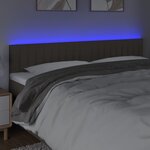 vidaXL Tête de lit à LED Taupe 200x5x78/88 cm Tissu