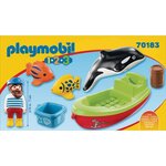 PLAYMOBIL 70183 - PLAYMOBIL 1.2.3 - Bateau et pecheur