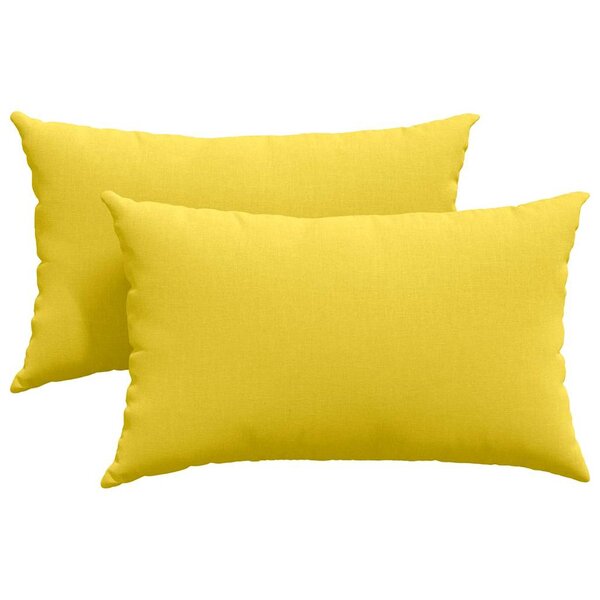 vidaXL Coussins de canapé 2 Pièces Jaune clair 50 x 30 cm tissu
