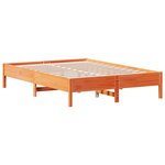 vidaXL Cadre de lit sans matelas cire marron 160x200cm bois pin massif