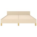 vidaXL Cadre de lit sans matelas crème 140x190 cm tissu