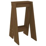 vidaXL Tabourets lot de 2 marron miel 40x40x75 cm bois massif de pin