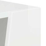 vidaXL Étagère latérale Blanc brillant 33 x 32 x 70 5 cm
