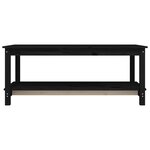vidaXL Table basse Noir 110x55x45 cm Bois massif de pin