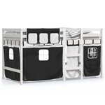 vidaXL Lit mezzanine enfants avec rideaux sans matelas 90x200cm