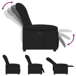 vidaXL Fauteuil inclinable Noir Tissu