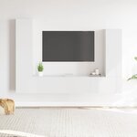 vidaXL Ensemble de meubles TV 4 Pièces Blanc Bois d'ingénierie