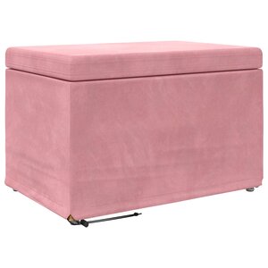 vidaXL Tabouret Rose 61 x 41 x 40 cm Velours et Bois Composite