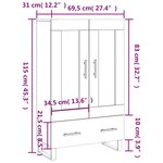 vidaXL Buffet haut chêne sonoma 69 5x31x115 cm bois d'ingénierie
