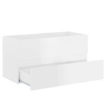 vidaXL Armoire d'évier Blanc brillant 90x38 5x45 cm Bois d'ingénierie