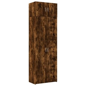 vidaXL Armoire de rangement chêne fumé 70x42 5x225cm bois d'ingénierie