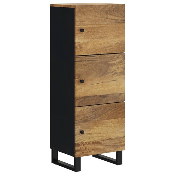 vidaXL Buffet avec 3 portes 40x33x110 cm bois massif manguier et fer