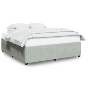 vidaXL Cadre de lit sans matelas gris clair 200x200 cm velours