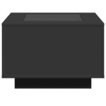 vidaXL Table basse avec LED noir 60x60x40 cm bois d'ingénierie