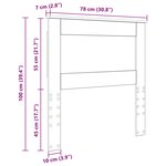 vidaXL Tête de lit avec tête de lit Blanc 75 cm Bois d'ingénierie