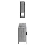 vidaXL Ensemble de meubles de salle de bain 3 Pièces Sonoma gris