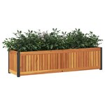 vidaXL Jardinière 110x30x27 5 cm bois massif d'acacia et acier