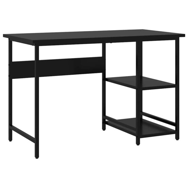 vidaXL Bureau d'ordinateur Noir 105x50x72 cm MDF et métal