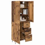 vidaXL Haut Armoire Bois Ancien 69 5 x 34 x 180 cm Bois d'ingénierie