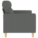 vidaXL Canapé à 2 places Gris foncé 140 cm Tissu