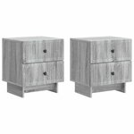 vidaXL Cabinet de chevet 2 Pièces Sonoma gris 43 x 34 5 x 47 5 cm