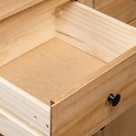 vidaXL Buffet 135x40x80 cm Pin solide Assortiment Panama