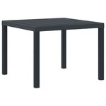 vidaXL Ensemble de salle à manger de jardin de 3 pièces avec coussins Anthracite Poly Rattan