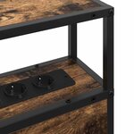 vidaXL Tête de lit de rangement Chêne fumé 120 cm Bois d'ingénierie