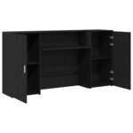 vidaXL Bureau de réception chêne noir 200x50x103 5cm bois d'ingénierie