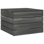 vidaXL Salon de jardin palette 2 Pièces Bois de pin massif Gris foncé