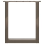 vidaXL Pieds de table basse en U 2 pièces Acier naturel 38 x (42-43) cm Acier