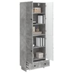 vidaXL Ensemble de Meubles 2 Pièces Gris béton 66 x 34 5 x 95 cm